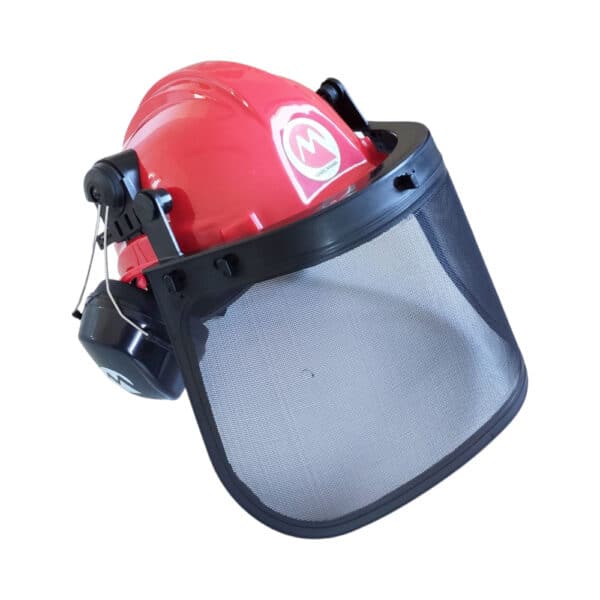 Casca protectie cu viziera plas si casti antifonice Maruyama